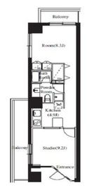 スタイリオ池尻大橋 404 間取り図