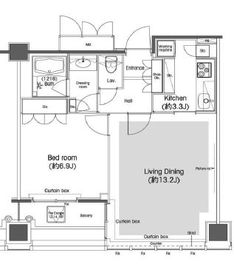 品川グラスレジデンス 1706 間取り図