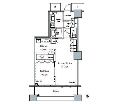 ザ・東京タワーズ ミッドタワー 16階 間取り図
