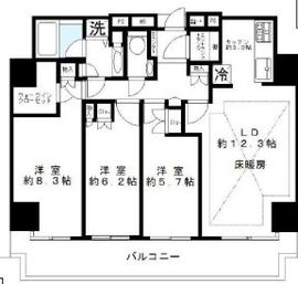 アリビオーレ神楽坂シティタワー 17階 間取り図