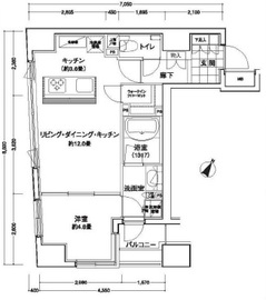 アスコットパーク日本橋浜町アルテ 7階 間取り図