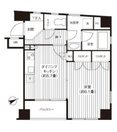 麻布イーストコア 701 間取り図