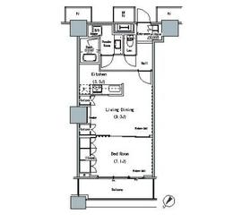 ザ・東京タワーズ ミッドタワー 25階 間取り図