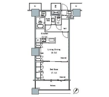 ザ・東京タワーズ ミッドタワー 29階 間取り図