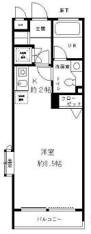 レジディア笹塚 309 間取り図