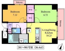 TK猿楽町レジデンス 201 間取り図