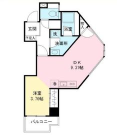 サウサリート高輪 501 間取り図