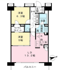 メゾンカルム代々木公園 1203 間取り図