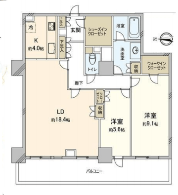 キャナルワーフタワーズイーストタワー 11階 間取り図