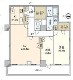 キャナルワーフタワーズイーストタワー 11階 間取り図