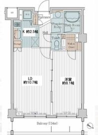 カスタリア三宿 208 間取り図