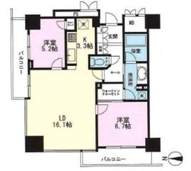 品川タワーフェイス 29階 間取り図