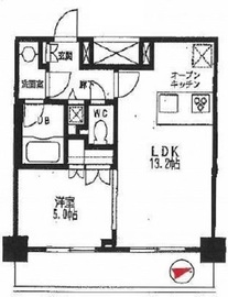 カスタリア門前仲町2 1002 間取り図