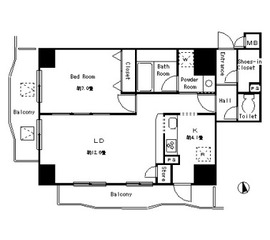 アルブル高輪 1004 間取り図