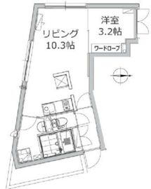 アレーロ江戸川橋 303 間取り図