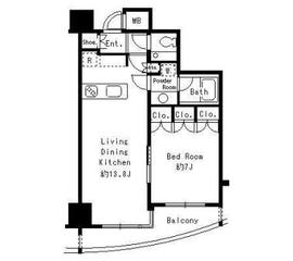 MFPR代々木タワー 1603 間取り図