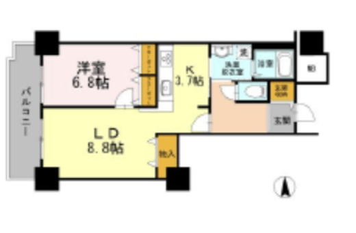 品川シーサイドビュータワー1 2714 間取り図