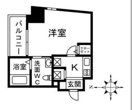 アジールコート中野坂上 1004 間取り図