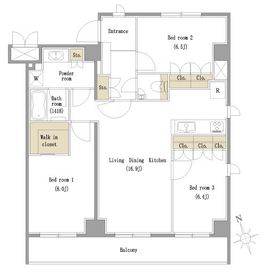 フィオレンテ田園調布 202 間取り図