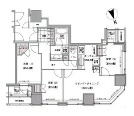 ウエストパークタワー池袋 2002 間取り図