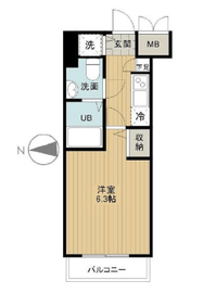 グランド・ガーラ高輪 6階 間取り図