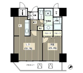 トレステージ目黒 1007 間取り図