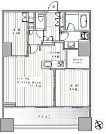 パークシティ大崎 ザ レジデンス 8階 間取り図