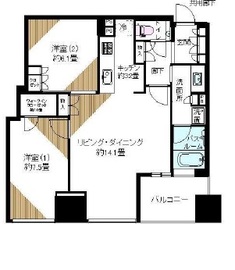 シティタワーズ豊洲ザ・ツイン サウスタワー 8階 間取り図