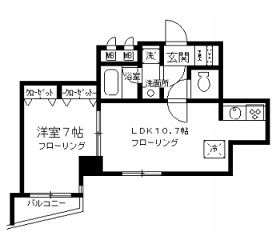 KDXレジデンス日本橋浜町 502 間取り図