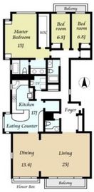 ファミグリア西麻布 102 間取り図