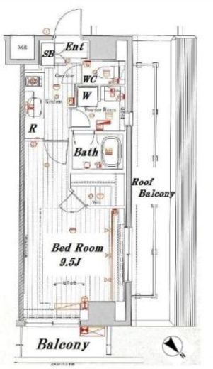 メイクスデザイン門前仲町3 802 間取り図