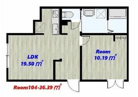 ラピス四谷三丁目 104 間取り図