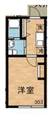 ラピス四谷三丁目 203 間取り図