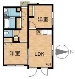 ラピス四谷三丁目 401 間取り図