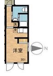 ラピス四谷三丁目 301 間取り図