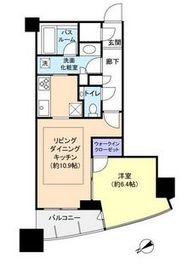 アトラスタワー西新宿 15階 間取り図