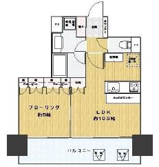 リリーゼ東京新富町 12階 間取り図