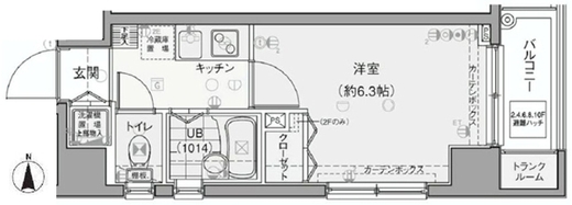 ラ・ピアッツァ麻布十番 4階 間取り図