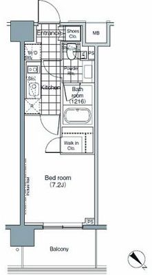 パークハビオ赤坂 807 間取り図