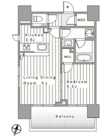 クラッシィスイート赤坂 7階 間取り図