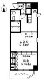 レジディア上野御徒町 1509 間取り図