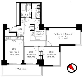 代官山アドレス ザ・タワー 8階 間取り図