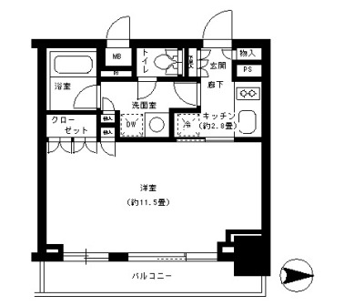 パークキューブ神田 906 間取り図