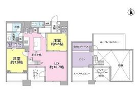 パークフラッツ中目黒 1302 間取り図