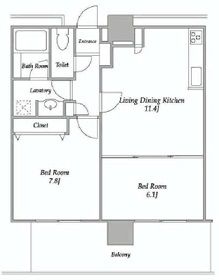 プラザタワー勝どき 3514 間取り図