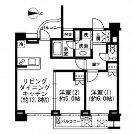 レジディア新宿イースト2 804 間取り図