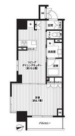 レジディア新御徒町 1301 間取り図