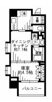 レジディア池尻大橋 1301 間取り図