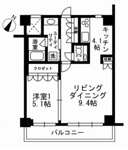 アーバンパーク代官山2 405 間取り図