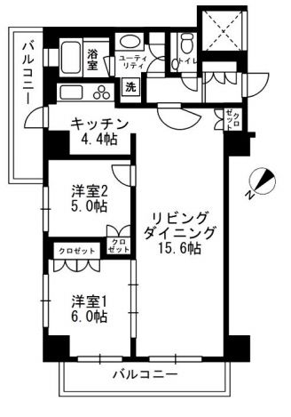 アーバンパーク代官山2 317 間取り図